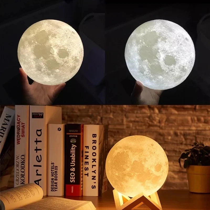 Essencial Moon - Umidificador e Aromatizador com Lâmpada Lunar