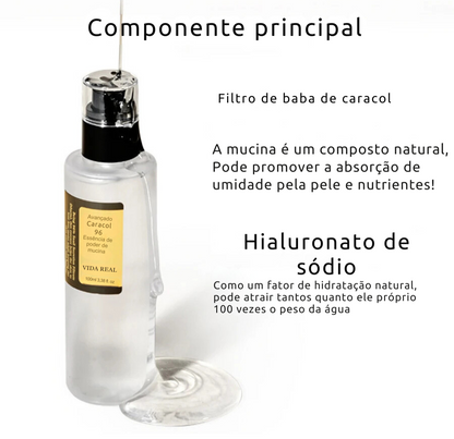 Essencial Snail Essence - Sérum Coreano de Reparação e Rejuvenescimento Facial