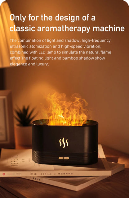 Essencial Flame - Difusor de Aroma e Umidificador com Lâmpada LED