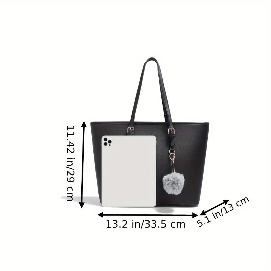 Essencial Tote - Conjunto de Bolsa e Carteira Preta