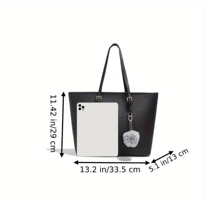 Essencial Tote - Conjunto de Bolsa e Carteira Preta